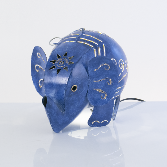 Lámpara Elefante mesa y colgar Azul