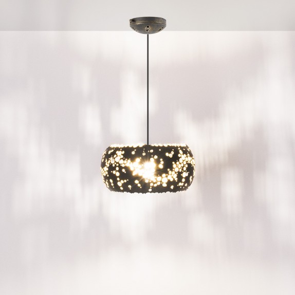 lampara colgar hierro