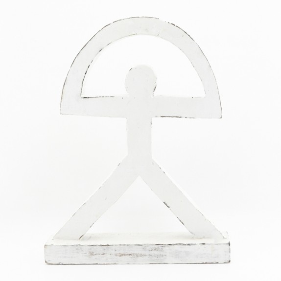 Indalo con base de madera 34cm de alto