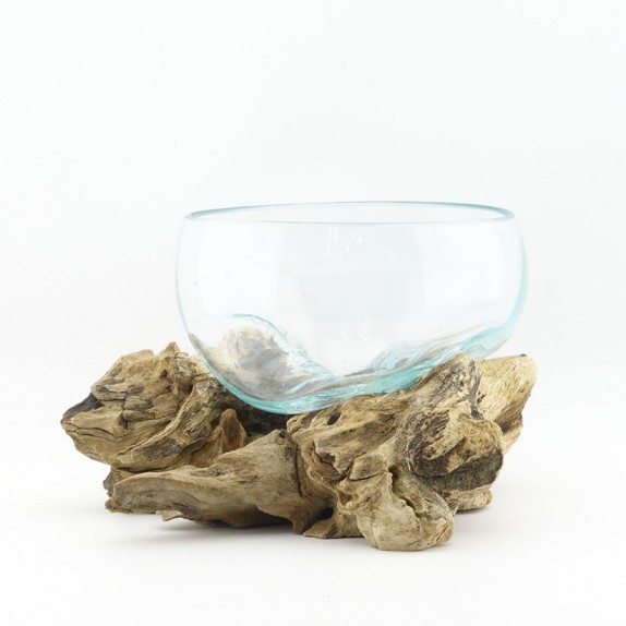 Bol de cristal fundido 20cm