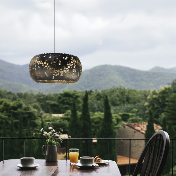 lampara colgar hierro