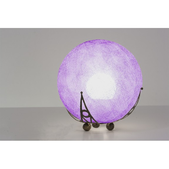 lampara globo algodon