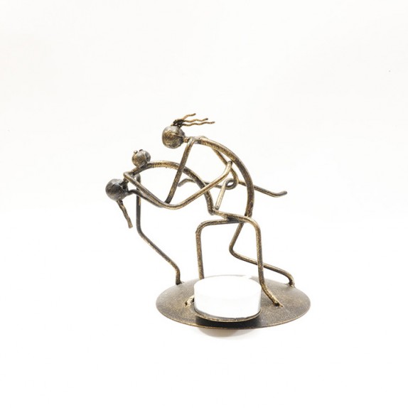 Porta Vela de Hierro serie Kamasutra 13cm alto