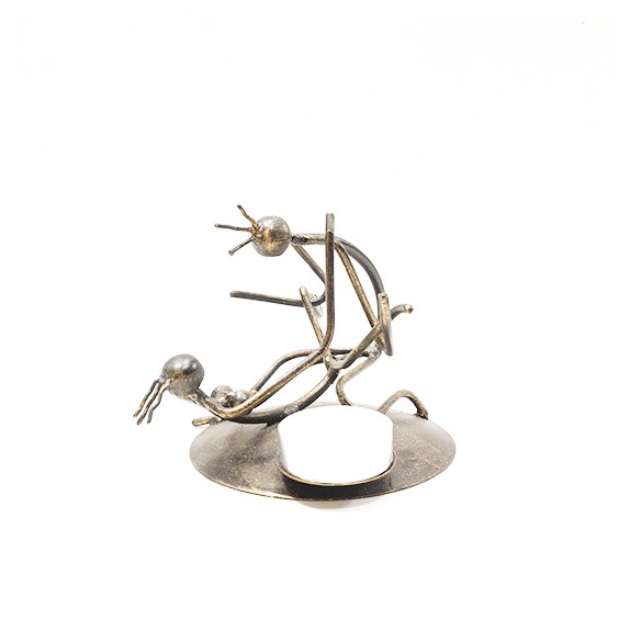 Porta Vela de Hierro serie Kamasutra 13cm alto