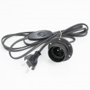Cable de mesa con casquillo estandar E27 e interruptor