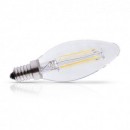 Bombilla E14 LED Filamento vela 2700ºK 4W